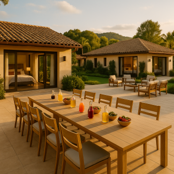 Large party vibe at a resort built for big celebrations and group gatherings