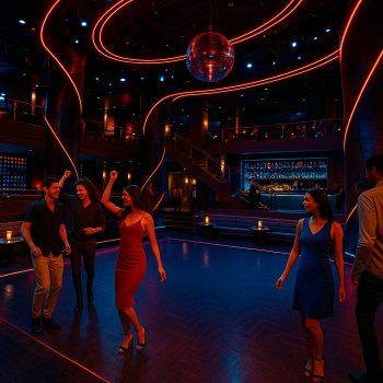 Nightlife vibe at an all-inclusive resort with nightclubs and live entertainment