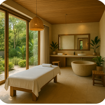 Spa vibe at an all-inclusive resort with luxurious spa treatments and wellness options